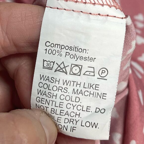 Shein Curve Flutter Sleeve Pink Heart Print Dress 2XL - Picture 5 of 6